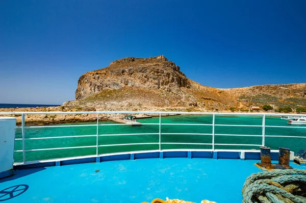 Uitzicht Vanaf Het Cruiseschip Eiland Gramvousa — Stockfoto