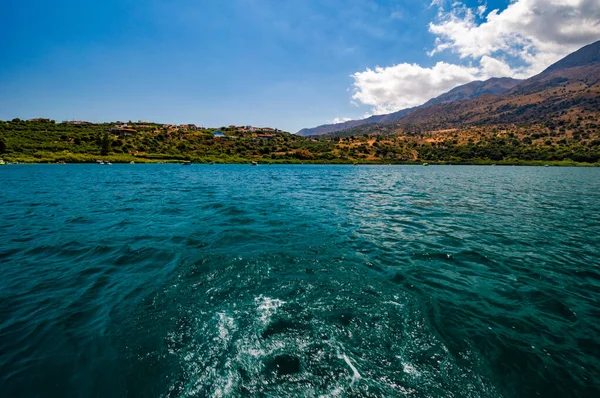 Danau Kournas Pulau Kreta Yunani Stok Lukisan  