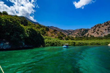 Yunanistan 'ın Girit adasında Kournas Gölü