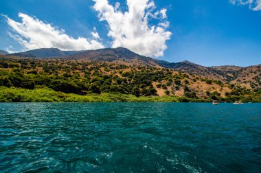 Yunanistan 'ın Girit adasında Kournas Gölü