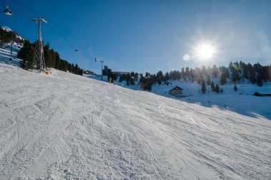 Oetztal 'daki Acherkogel Dağı' nda kayak pisti.