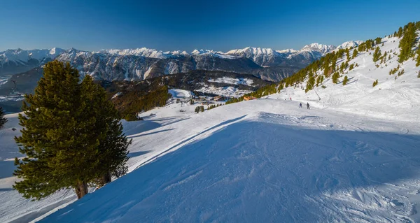 Oetztall Acherkogel山上的Ski斜坡 — 图库照片