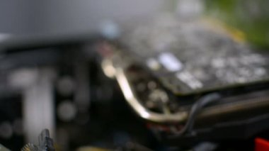 Pc kişisel bilgisayar Gpu grafik kartı kurulu devre portre odak raf