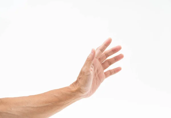 Ázsiai ember kéz kar fehér háttér — Stock Fotó