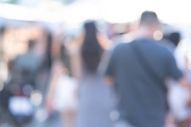 pazar pazarı arka planda soyut bulanıklık insanlar