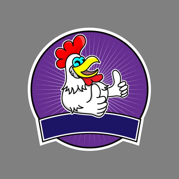 Etykieta Kciuk Kurczaka Etykiecie Produktu Spożywczego — Wektor stockowy