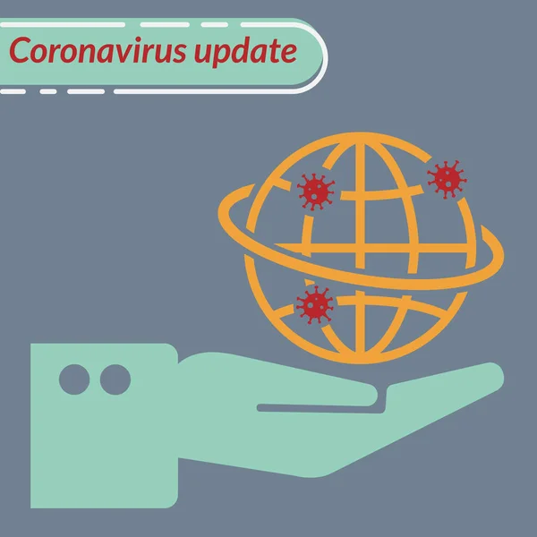 Coronavirus Aggiornamento Grafico Media — Vettoriale Stock