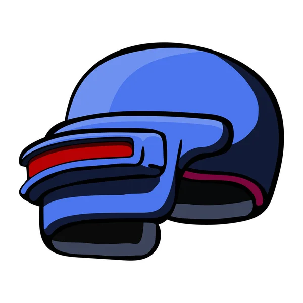 Düz designe Mavi oyun kask. Vektör 10eps