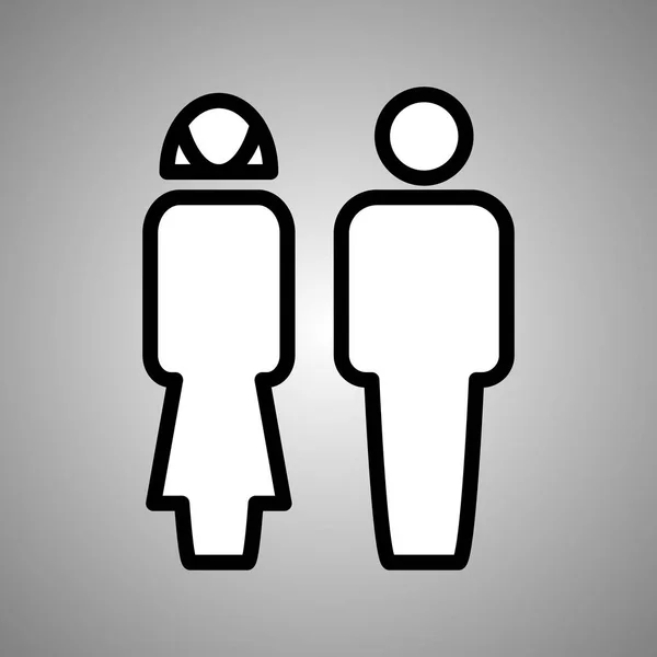 Woman and man logo. Woman and man icon, Vector woman and man icon in eps 10.