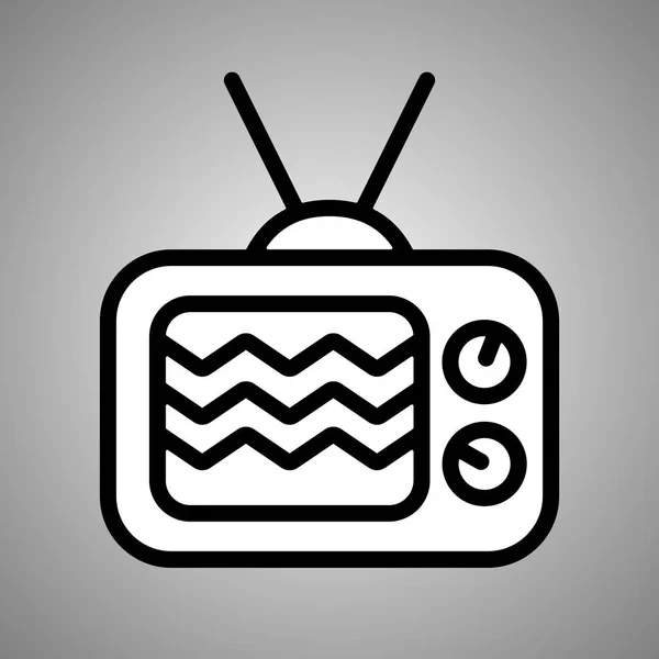 Retro TV simgesi. Web Tasarım simgesi. Retro TV. düz Retro TV simgesi. Vektör simgesi EPS 10