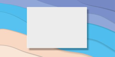 Kağıt ile plaj soyut arka planı