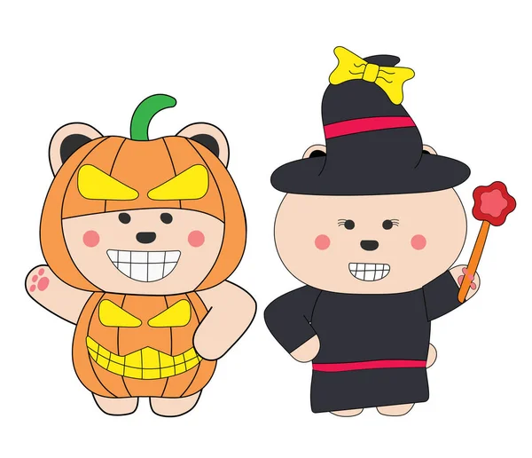 Pumpkin 유령과 Halloween Doodle Art — 스톡 사진