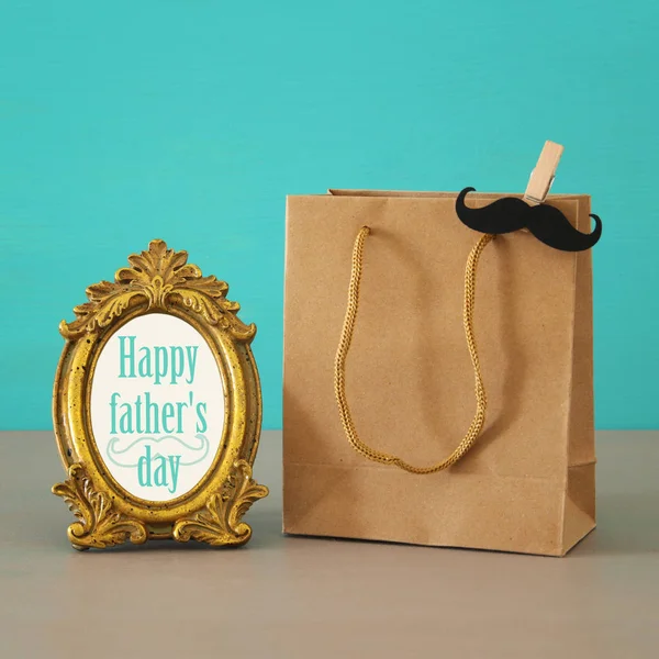 Image of shopping bag, present for dad. Father\'s day concept