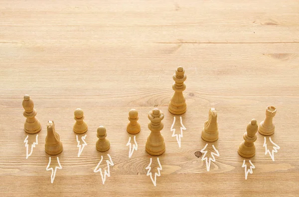 Зображення Шахів Бізнес Конкуренція Стратегія Лідерство Концепція Успіху — стокове фото