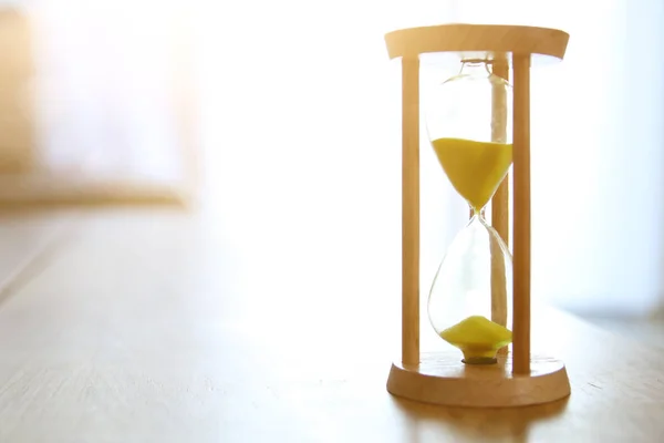 Hourglass Концепція Проходження Часу Бізнес Термінів — стокове фото