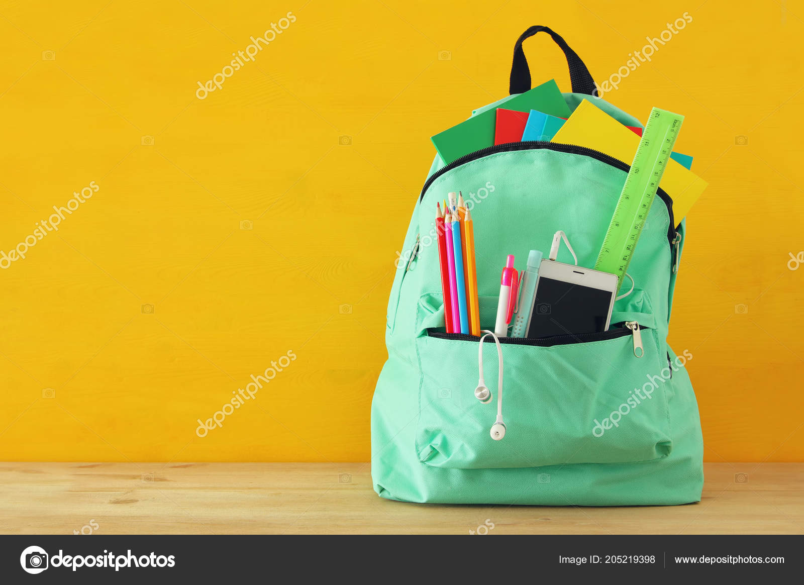 yellow school bag