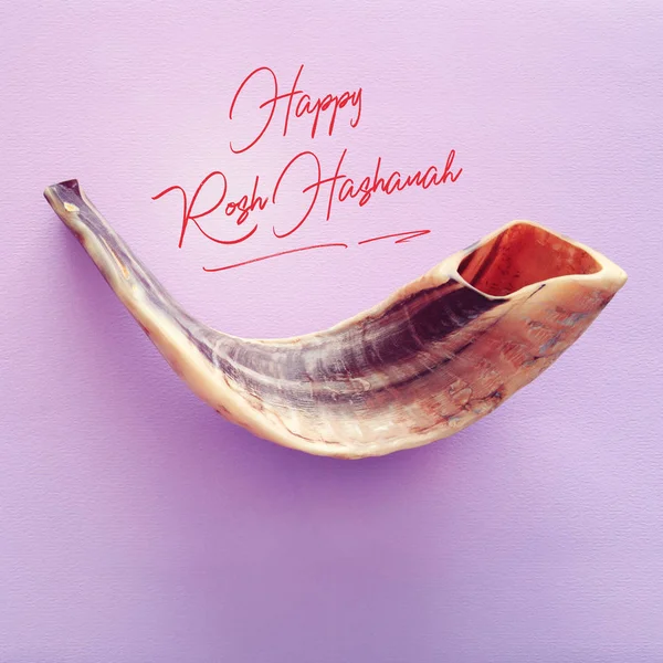 Rosh Hashanah Jüdischer Neujahrsfeiertag Shofar Horn Traditionelles Symbol — Stockfoto