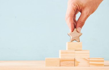 bir yıldız gol ayar kavramı görüntü. derecelendirme veya sıralama, değerlendirme ve sınıflandırma fikir artırmak