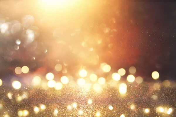 Glitter Φώτα Εκλεκτής Ποιότητας Φόντο Ασημί Μαύρο Και Χρυσό Επικεντρώθηκε — Φωτογραφία Αρχείου
