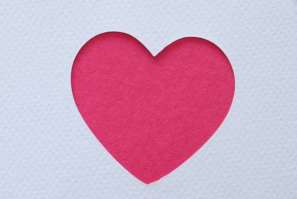 Top View Image Heart Cutted White Paper White Background Health Stock Picture