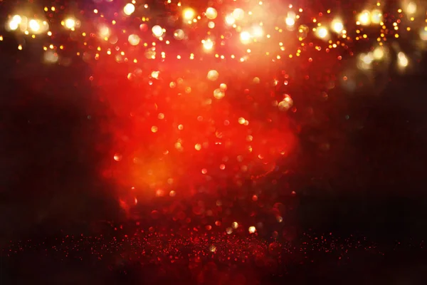 Red Black Gold Glitter Vintage Lights Background Defocused — Stock Photo, Image