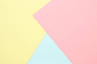 Pastel renkli kağıt doku soyut. En az geometrik şekiller ve çizgiler. modaya uygun bir tasarım konsepti.