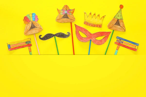 Conceito de celebração Purim (feriado de carnaval judaico). Tradicional — Fotografia de Stock