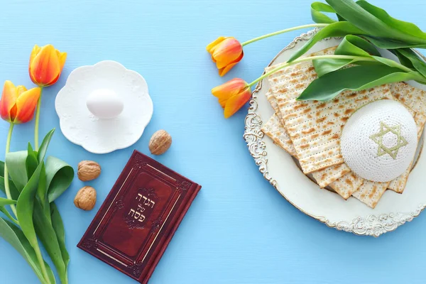 Pesah ünnep fogalma (zsidó húsvéti ünnep). Hagyományos — Stock Fotó
