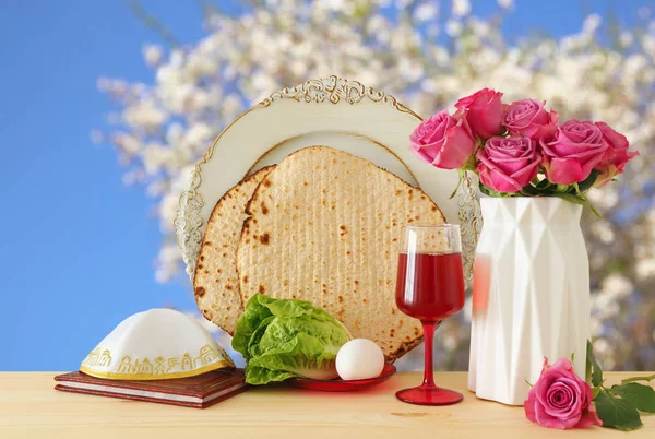 Conceptul Sărbătoare Pesah Sărbătoarea Paștelui Evreiesc — Fotografie, imagine de stoc