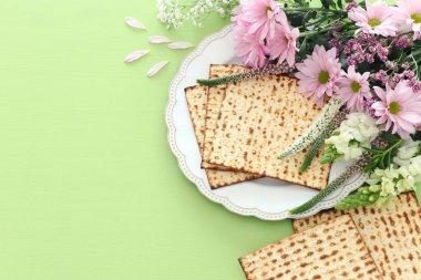 Pesah kutlama kavramı (Yahudi Fısıh Bayramı). Üstten Görünüm, F