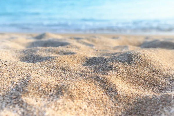 Imagem de fundo da praia arenosa e ondas do oceano — Fotografia de Stock