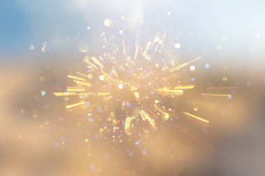 altın ve gümüş Glitter ışıklar arka plan fotoğrafı