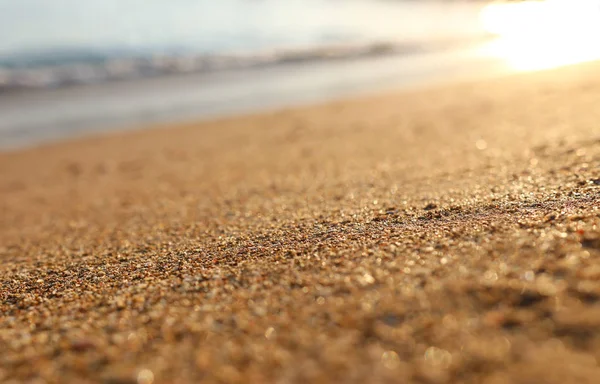 Image de fond de la plage de sable et les vagues de l'océan — Photo