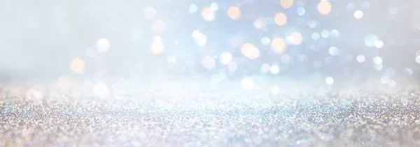 Glitter silver and gild lights background. de-focused — Stock Photo, Image