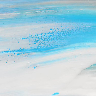 Soyut mermerleştirilmiş etki arka plan. Mavi ve beyaz yaratıcı renkler. Güzel boya