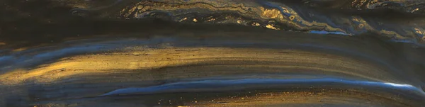Abstrakte marmorierte Wirkung Hintergrund. blaue und schwarze kreative Farben. schöne Farbe mit dem Zusatz von Gold — Stockfoto