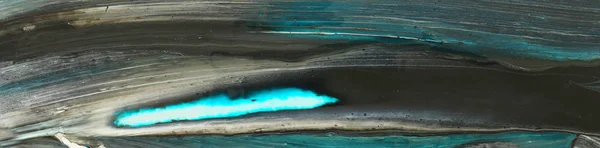 Абстрактный фон эффекта. Синий, зеленый, мятный и черный творческие цвета. Красивая краска с добавлением золота. banner — стоковое фото