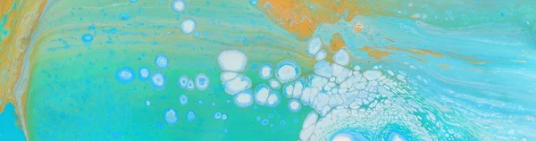 Фотография абстрактного мраморного фона эффекта. Синий, мятный и белый креативные цвета. Красивая краска с добавлением золота. banner — стоковое фото