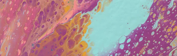 추상 대리석 효과 배경의 사진. 민트, 핑크와 보라색 창조적 인 색상. 아름다운 페인트. 배너 — 스톡 사진