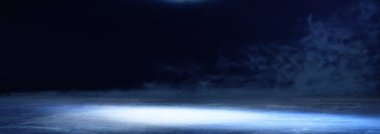 sis veya sis, ekran için Spotlight ile soyut koyu konsantre zemin sahne. Afiş