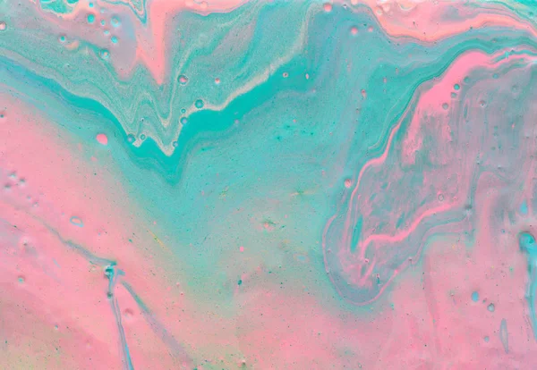 추상 대리석 효과 배경입니다. 민트와 핑크 크리에이티브 컬러. 아름다운 페인트 — 스톡 사진