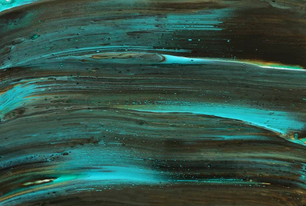 Fotografia abstrakcyjne marmurkowy tle efekt. turkusowe i czarne kreatywne kolory. Piękna farba z dodatkiem złota — Zdjęcie stockowe