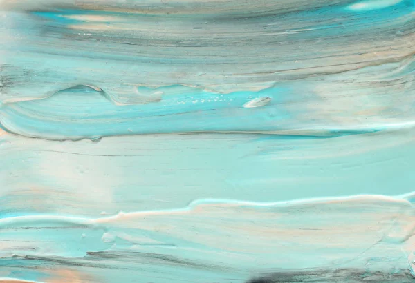 抽象大理石效果背景的摄影。蓝色、薄荷和白色创意颜色。美丽的油漆 — 图库照片