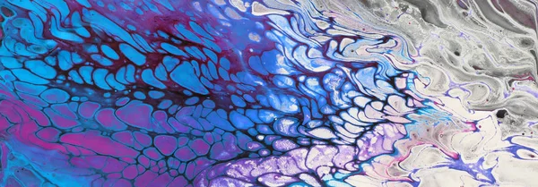 Фотография абстрактного мраморного фона эффекта. Синий, розовый, фиолетовый и белый творческие цвета. Красивая краска. banner — стоковое фото