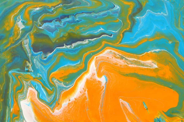 Fotografie van abstracte marbleized effect achtergrond. goud, geel, blauw en groen creatieve kleuren. Mooie verf — Stockfoto