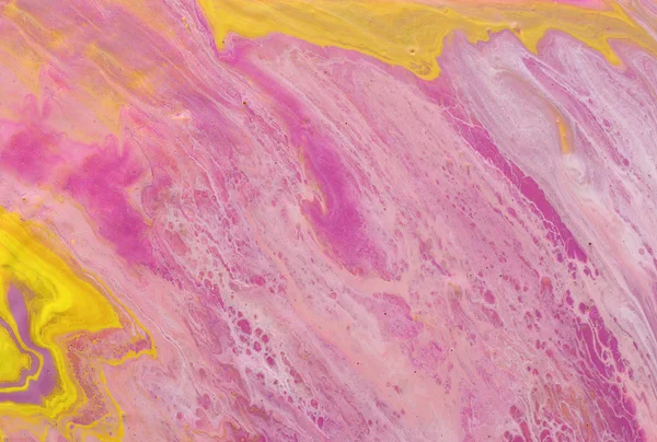 抽象的な大理石の効果の背景の写真。赤、黄、ピンク、白のクリエイティブな色。美しいペンキバナー — ストック写真