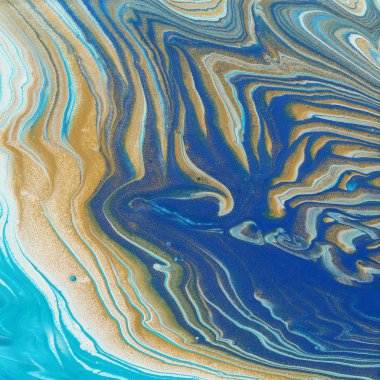 soyut mermerleştirilmiş etki arka plan fotoğraf. altın, mavi ve beyaz yaratıcı renkler. Güzel boya.