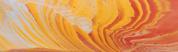 Fotografia de fundo efeito marbleized abstrato. ouro, amarelo, laranja e branco cores criativas. Pintura bonita — Fotografia de Stock