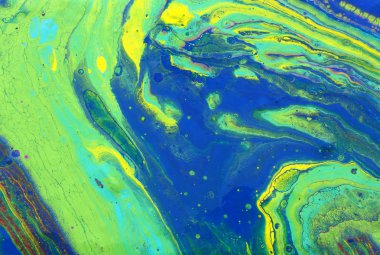 soyut mermerleştirilmiş etki arka plan fotoğraf. Mavi ve yeşil yaratıcı renkler. Güzel boya