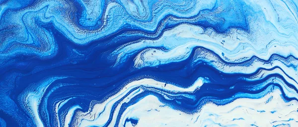 Fotografie van abstracte marbleized effect achtergrond. Blauw en w — Stockfoto